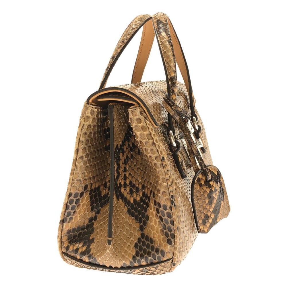 Gucci Ladylock Handbag Tan Python - image 1